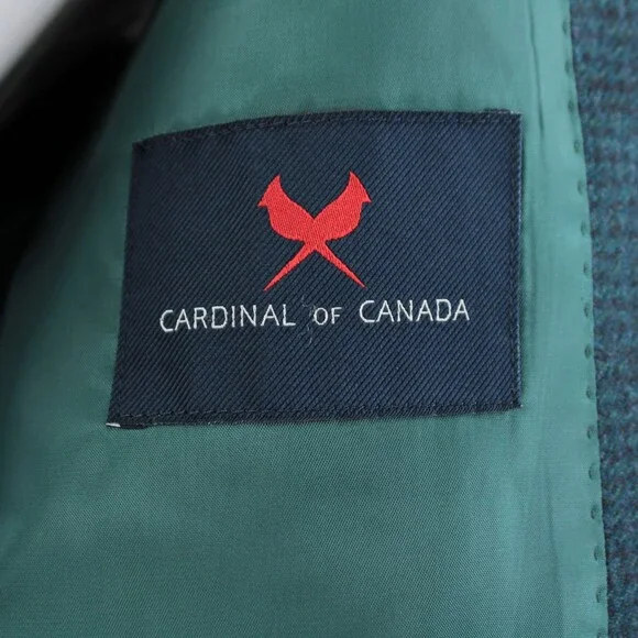 Cardinal of Canada NWT Wool Sport Coat Size 40R US In Blue & Green Melange